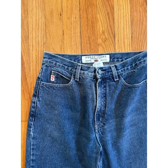 Guess Jeans Original Fit Vintage Classic High Waist Dark Wash Size 29 - Picture 2 of 7